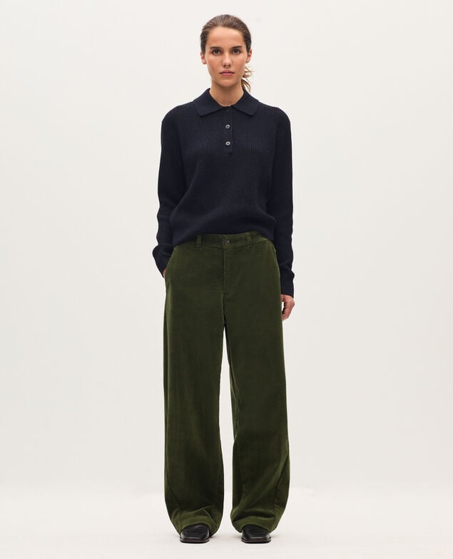 Pantalón barrel de pana U550 green