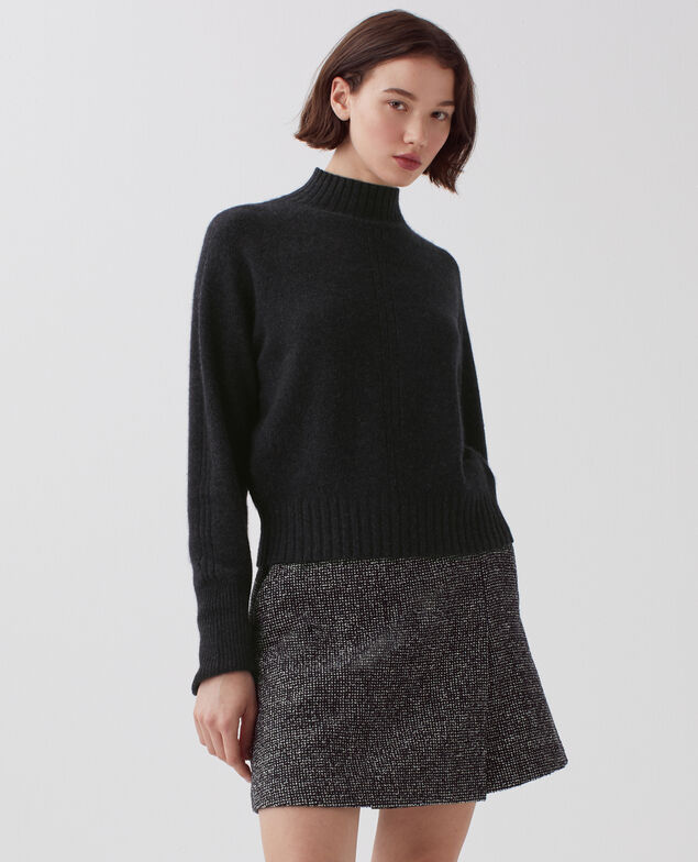 Jersey de cachemir con cuello alto I080 moonless gray