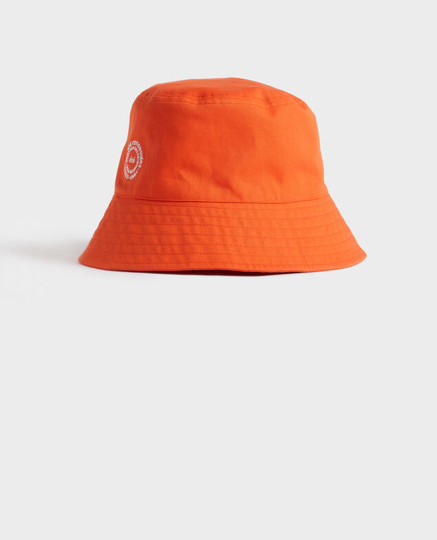 Sombrero bob de algodón liso bordado Spicy orange