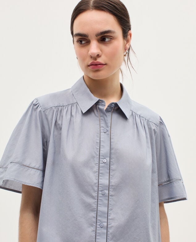 Camisa de gasa de algodón K040 tradewinds gray
