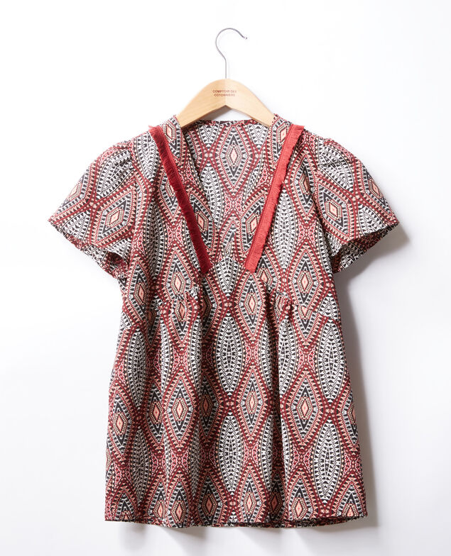 Blusa estampada Marrón