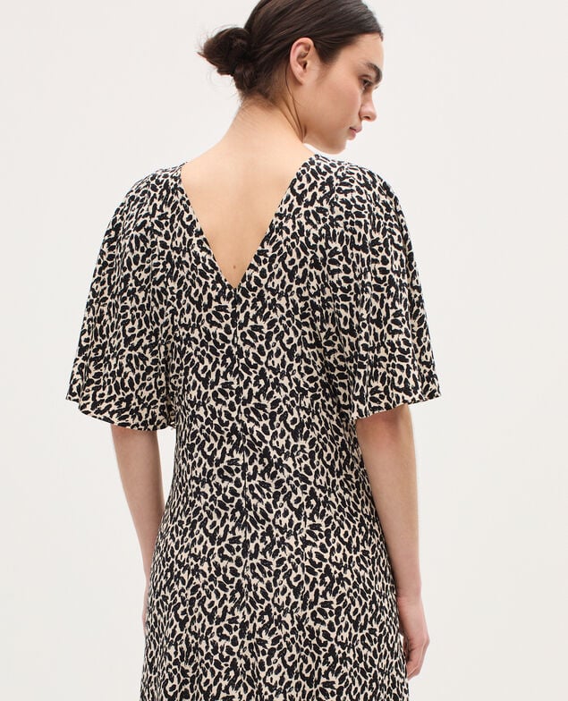 Vestido largo fluido K010 leo ecru