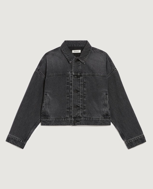 Chaqueta corta de algodón K081 dark gray