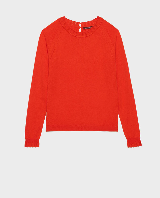 Jersey de seda y algodón Spicy orange