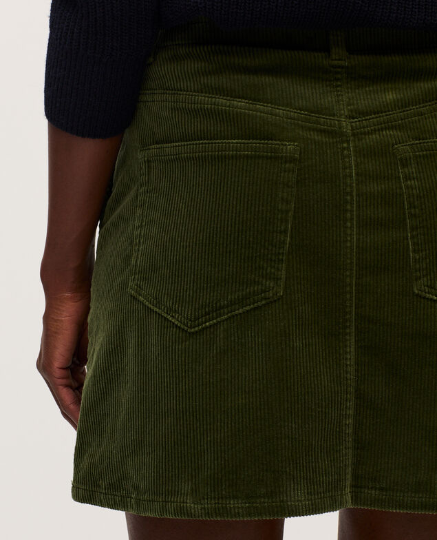Falda corta de pana U550 green