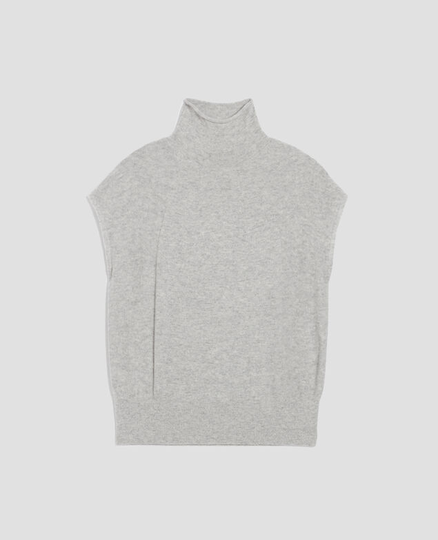 Jersey sin mangas de cachemira I020 ashen gray