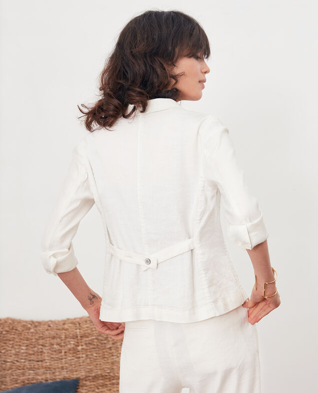 Chaqueta sastre con lino Kaolin