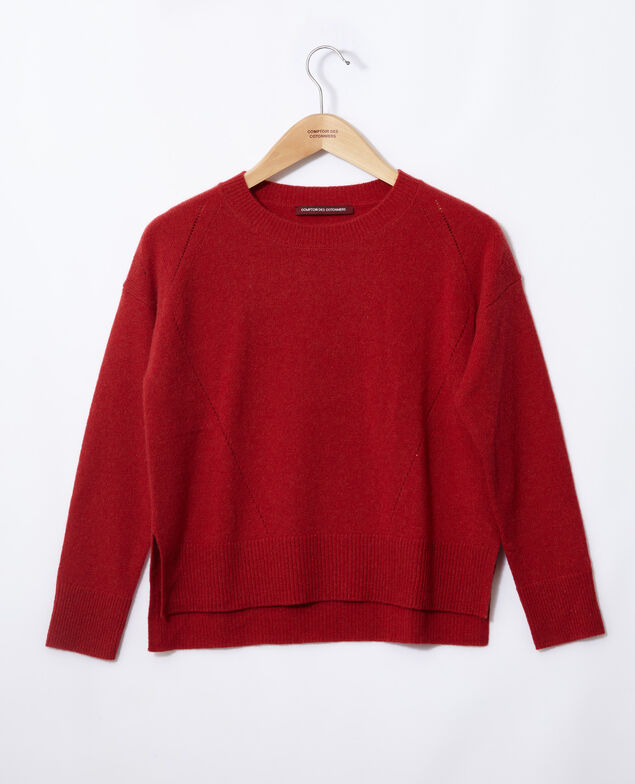 Jersey de cachemir Pompeian red