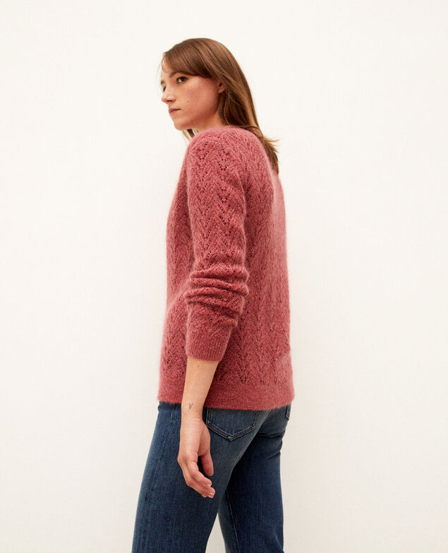 Cárdigan con mohair Earth red