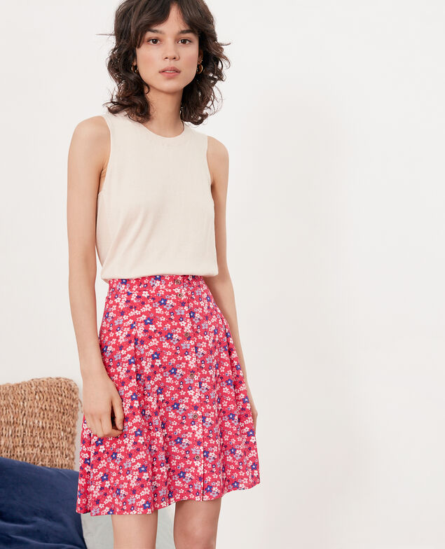 Falda corte patinadora Honolulu ultra pink