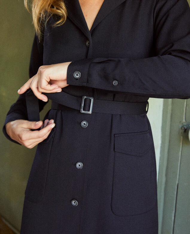 Vestido de cuello abierto  Dark navy