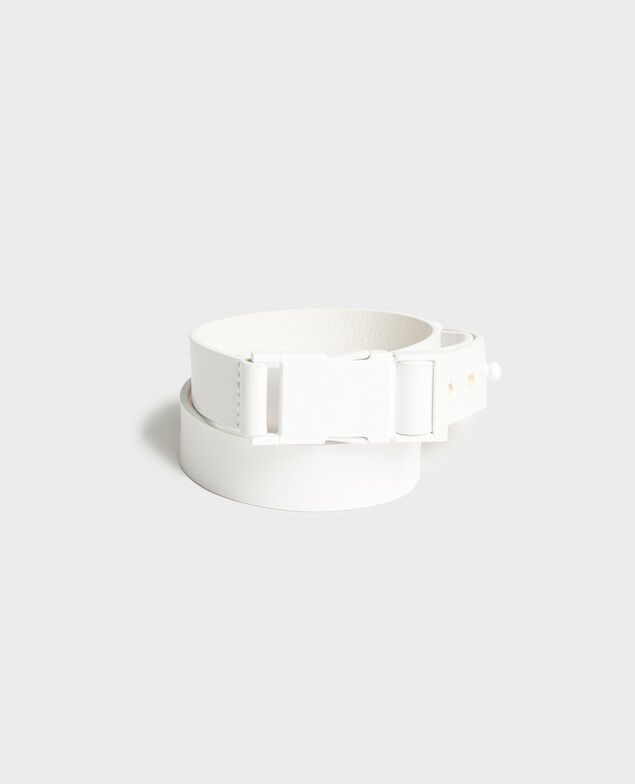 Cinturón de cuero Optical white