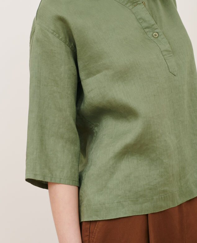 Blusa tunecina de lino 52 green