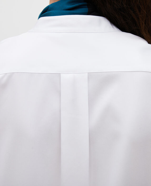  Camisa de algodón oversize con pechera Brilliant white