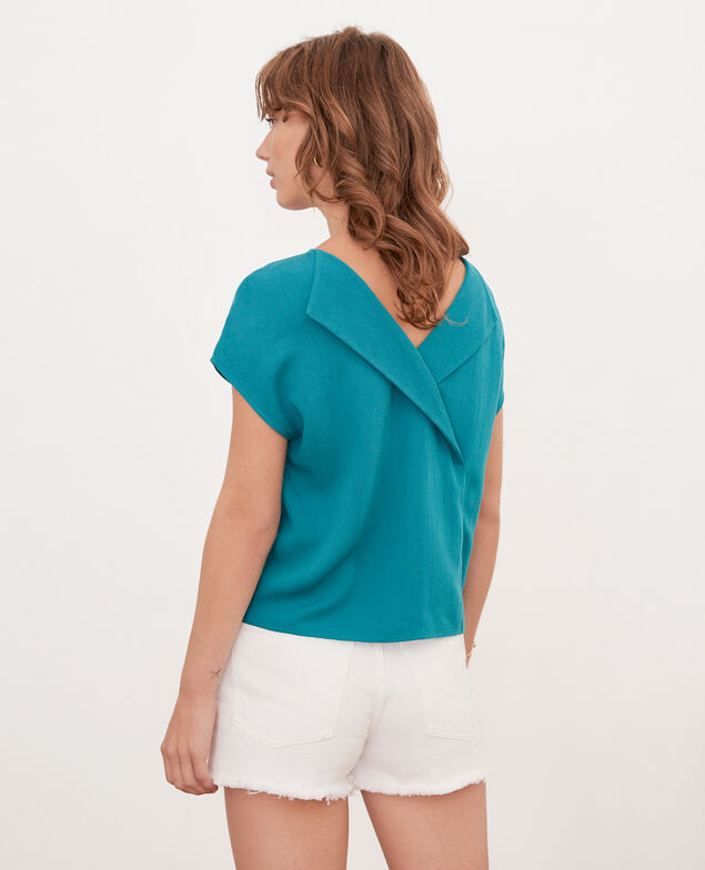Top con escote en la espalda Pacific green