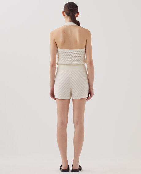 Short de punto con textura H011 eggnog