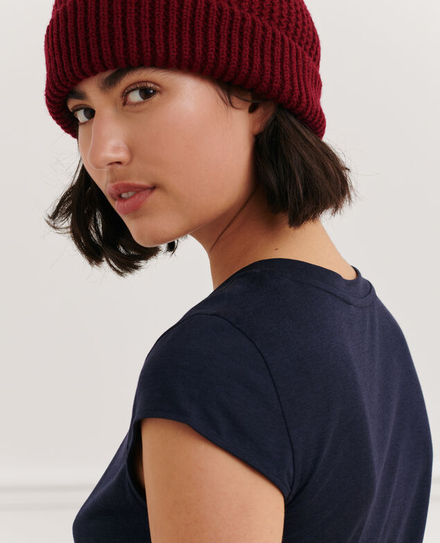 MANON - la camiseta con cuello redondo de algodón mezclado 7012c 69 navy