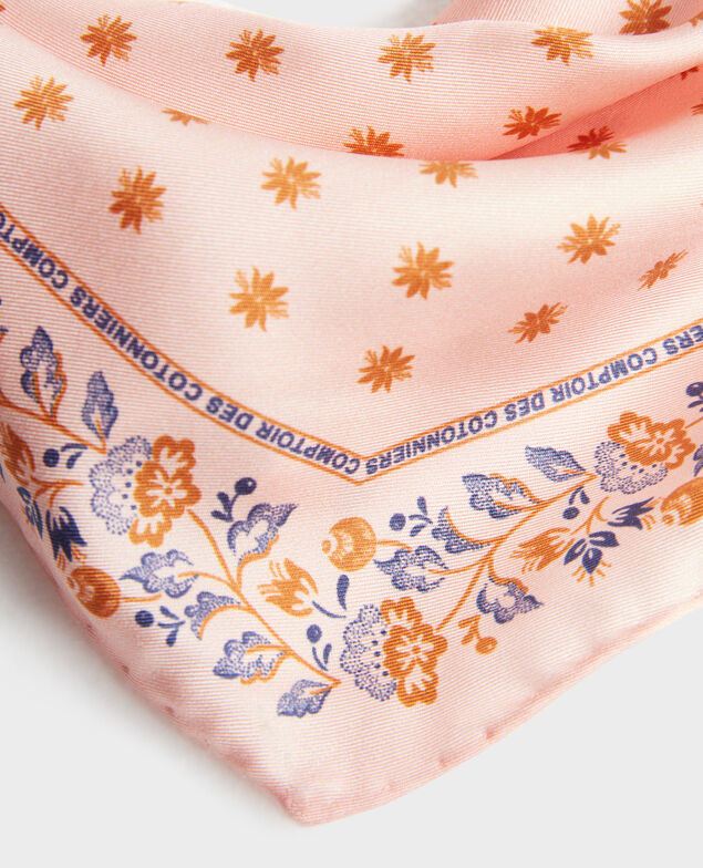 Fular de seda con forma de rombo Seashell pink