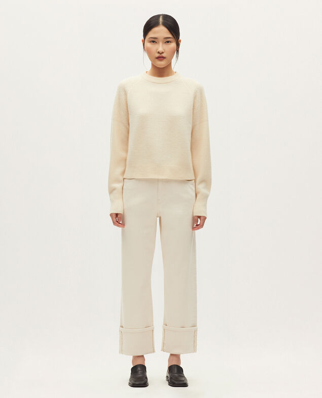 Jersey de cachemir K300 ecru beige