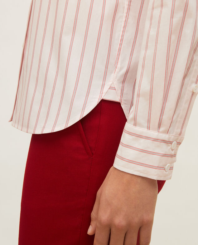 Camisa boyish de algodón Popeline stripe3