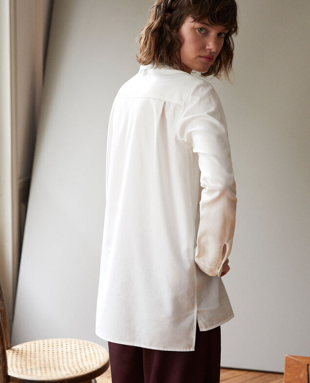 Camisa cuello mao Blanco