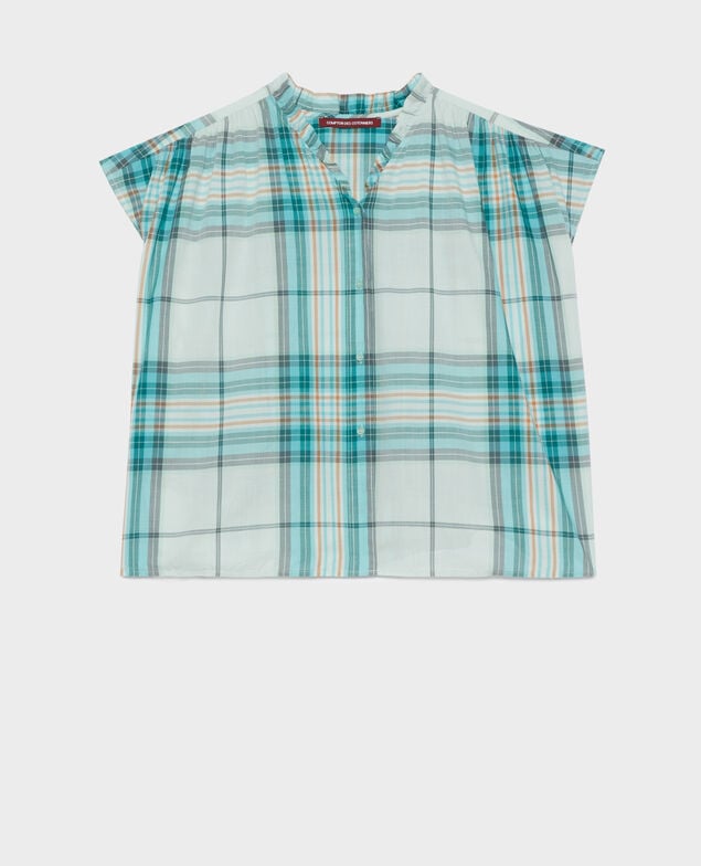 Blusa de algodón 0601 lightblue