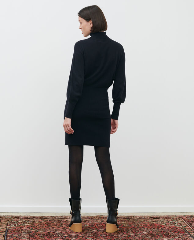 Vestido jersey de cachemir Black beauty