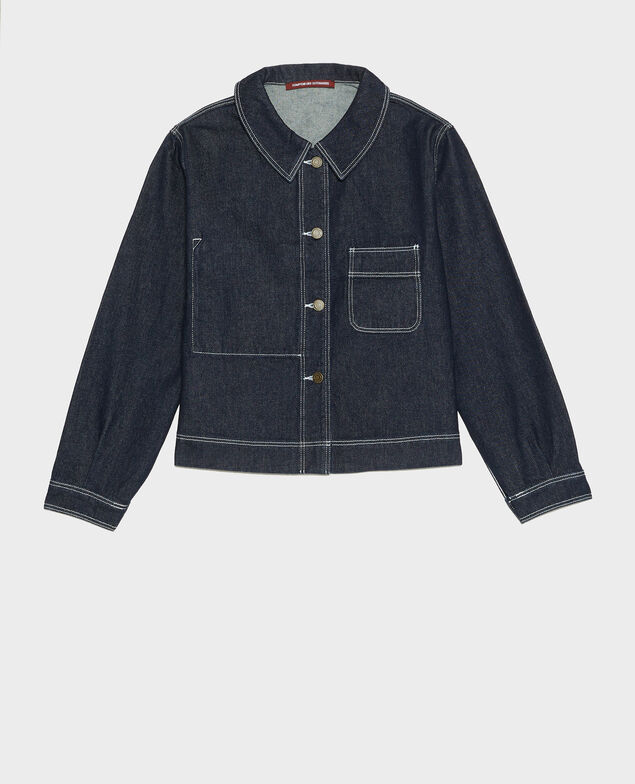 Chaqueta corta en denim Denim rinse