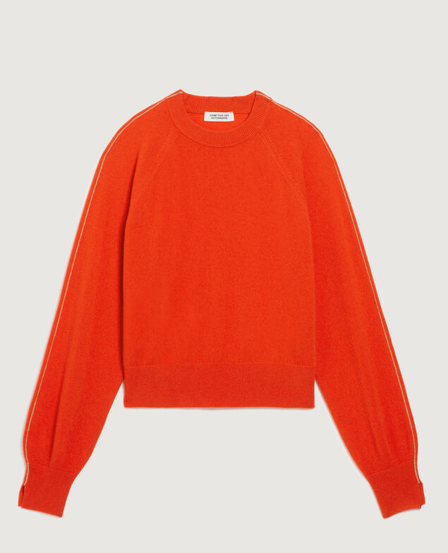 Jersey con cuello redondo de cachemir K261 pumpkin st tan