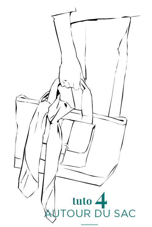 Porter un foulard autour d’un Sac