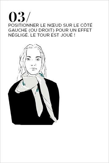 Porter un foulard en Tour de Cou - Etape 3