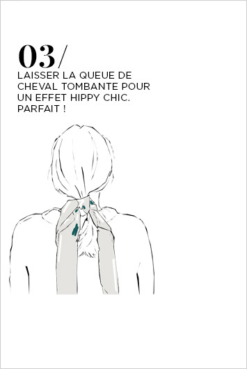 Porter un foulard dans les Cheveux  - Etape 3