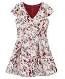 Robe en jacquard floral