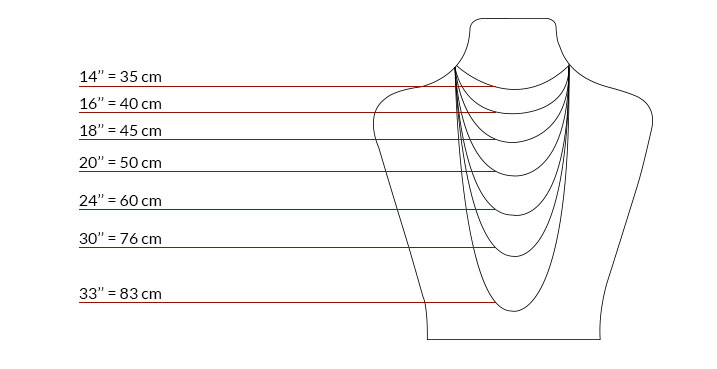Longueur colliers & chaines femmes