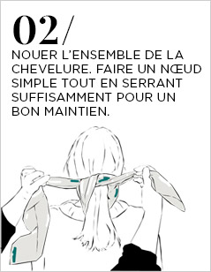 Porter un foulard dans les Cheveux - Etape 1