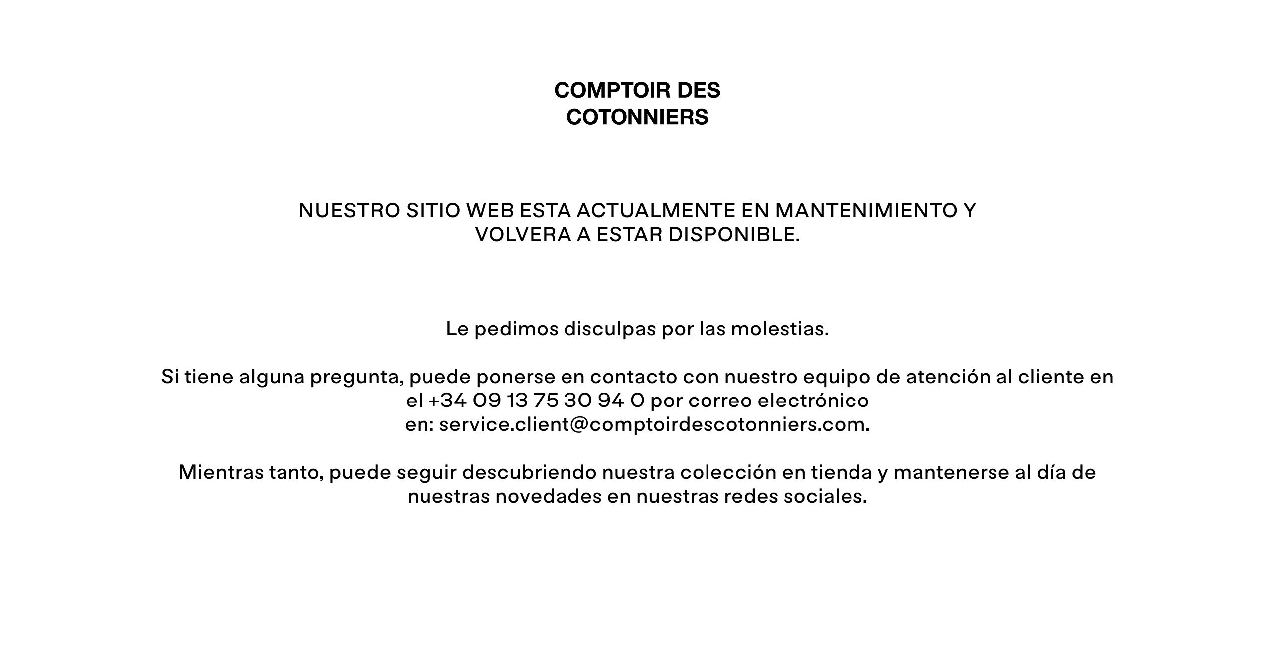 Comptoir des Cotonniers estará de vuelta pronto